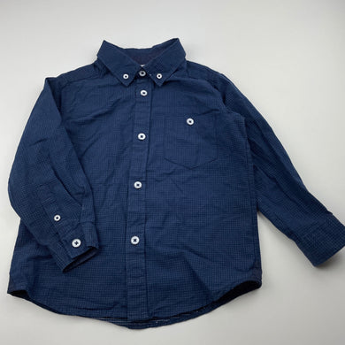 Boys Target, navy lightweight cotton long sleeve shirt, EUC, size 3,  