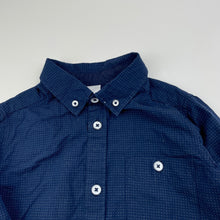 Load image into Gallery viewer, Boys Target, navy lightweight cotton long sleeve shirt, EUC, size 3,  