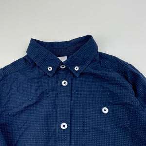 Boys Target, navy lightweight cotton long sleeve shirt, EUC, size 3,  