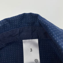 Load image into Gallery viewer, Boys Target, navy lightweight cotton long sleeve shirt, EUC, size 3,  