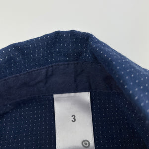 Boys Target, navy lightweight cotton long sleeve shirt, EUC, size 3,  