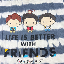 Load image into Gallery viewer, unisex FRIENDS, tie dyed cotton t-shirt / top, FUC, size 4,  