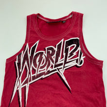 Load image into Gallery viewer, Boys World Industries, red cotton singlet / tank top, FUC, size 8,  