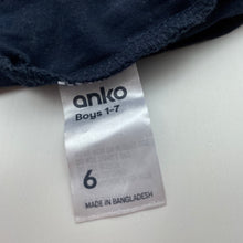 Load image into Gallery viewer, Boys Anko, navy cotton t-shirt / top, EUC, size 6,  