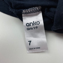 Load image into Gallery viewer, Girls Anko, navy cotton Christmas t-shirt / top, FUC, size 7,  