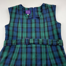 Load image into Gallery viewer, Girls SMC Clothing, green &amp; blue check school dress, armpit to armpit: 40cm, FUC, size 10, L: 67cm