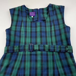 Girls SMC Clothing, green & blue check school dress, armpit to armpit: 40cm, FUC, size 10, L: 67cm