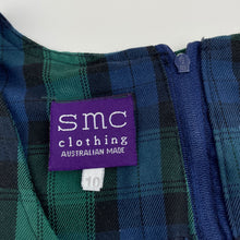 Load image into Gallery viewer, Girls SMC Clothing, green &amp; blue check school dress, armpit to armpit: 40cm, FUC, size 10, L: 67cm