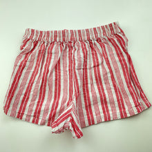 Load image into Gallery viewer, Girls KID, red &amp; white linen / viscose shorts, elaticated, GUC, size 8,  