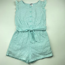 Load image into Gallery viewer, Girls Target, lined broderie cotton playsuit, GUC, size 6,  