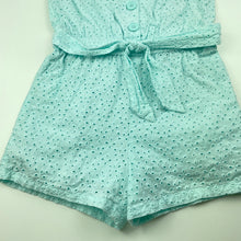 Load image into Gallery viewer, Girls Target, lined broderie cotton playsuit, GUC, size 6,  