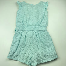 Load image into Gallery viewer, Girls Target, lined broderie cotton playsuit, GUC, size 6,  