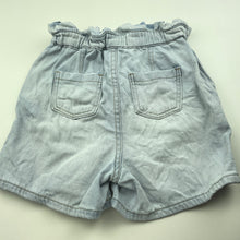 Load image into Gallery viewer, Girls Cotton On, high waist denim shorts, elasticated, FUC, size 8,  
