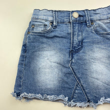 Load image into Gallery viewer, Girls Cotton On, blue stretch denim skirt, adjustable, L: 23cm, GUC, size 2,  