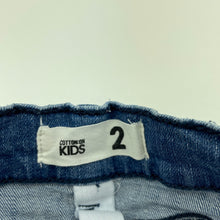 Load image into Gallery viewer, Girls Cotton On, blue stretch denim skirt, adjustable, L: 23cm, GUC, size 2,  