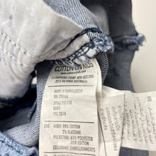 Load image into Gallery viewer, Girls Cotton On, blue stretch denim skirt, adjustable, L: 23cm, GUC, size 2,  