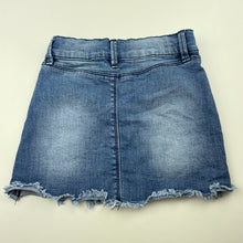 Load image into Gallery viewer, Girls Cotton On, blue stretch denim skirt, adjustable, L: 23cm, GUC, size 2,  