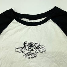 Load image into Gallery viewer, Girls SHEIN, black &amp; white cropped t-shirt / top, EUC, size 11-12,  
