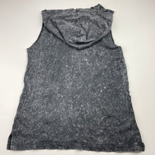 Load image into Gallery viewer, Boys KID, grey cotton hooded sleeveless top, EUC, size 10,  