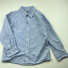 Load image into Gallery viewer, Boys Kids &amp; Co, blue stripe cotton long sleeve shirt, EUC, size 6,  