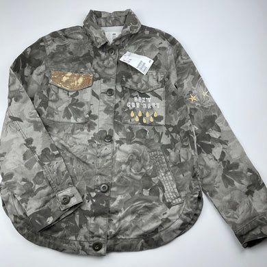 Girls H&M, floral cotton shirt / lightweight jacket, NEW, size 10,  