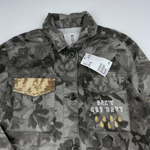 Girls H&M, floral cotton shirt / lightweight jacket, NEW, size 10,  