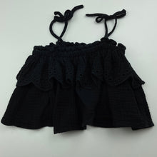 Load image into Gallery viewer, Girls Bardot Junior, black crinkle cotton summer top, EUC, size 4,  