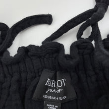 Load image into Gallery viewer, Girls Bardot Junior, black crinkle cotton summer top, EUC, size 4,  
