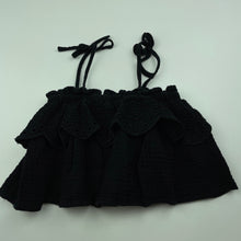 Load image into Gallery viewer, Girls Bardot Junior, black crinkle cotton summer top, EUC, size 4,  