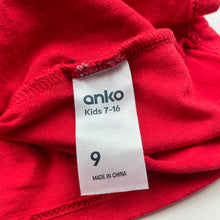 Load image into Gallery viewer, Girls Anko, red cotton Christmas t-shirt / top, cat, EUC, size 9,  