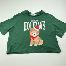 Load image into Gallery viewer, Girls H&amp;M, cotton cropped Christmas t-shirt / top, EUC, size 9-10,  