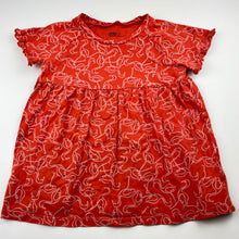Load image into Gallery viewer, Girls Anko, orange cotton t-shirt / top, birds, GUC, size 7,  