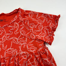 Load image into Gallery viewer, Girls Anko, orange cotton t-shirt / top, birds, GUC, size 7,  