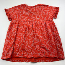 Load image into Gallery viewer, Girls Anko, orange cotton t-shirt / top, birds, GUC, size 7,  