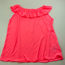 Load image into Gallery viewer, Girls H&amp;M, pink lightweight ruffle top, EUC, size 7-8,  