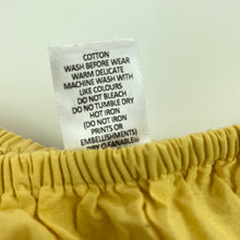 Load image into Gallery viewer, Girls Target, broderie trim yellow cotton top, EUC, size 8,  