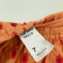 Load image into Gallery viewer, Girls Anko, orange cotton summer top, GUC, size 7,  