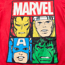 Load image into Gallery viewer, Boys Marvel, Superheroes cotton t-shirt / top, no labels, armpit to armpit: 39cm, FUC, size 8-10,  