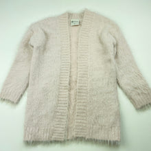 Load image into Gallery viewer, Girls B Collection, soft feel fluffy long cardigan, L: 45cm, EUC, size 3,  