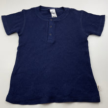Load image into Gallery viewer, unisex Bonds, navy waffle cotton t-shirt / top, GUC, size 6,  