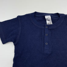 Load image into Gallery viewer, unisex Bonds, navy waffle cotton t-shirt / top, GUC, size 6,  