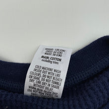 Load image into Gallery viewer, unisex Bonds, navy waffle cotton t-shirt / top, GUC, size 6,  