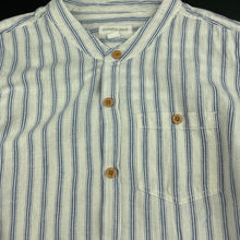 Load image into Gallery viewer, Boys Pumpkin Patch, cotton / linen long sleeve collarless shirt, EUC, size 9,  
