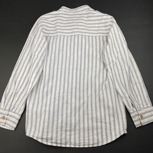 Boys Pumpkin Patch, cotton / linen long sleeve collarless shirt, EUC, size 9,  