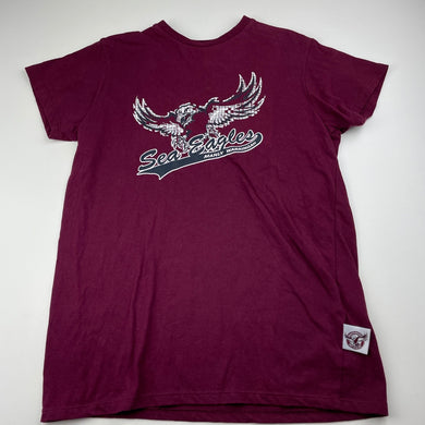 unisex Team NRL, Manly Sea Eagles cotton t-shirt / top, GUC, size 10,  
