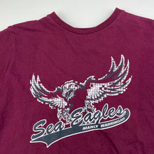 Load image into Gallery viewer, unisex Team NRL, Manly Sea Eagles cotton t-shirt / top, GUC, size 10,  