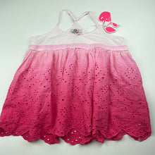 Load image into Gallery viewer, Girls Pavement, pink broderie cotton summer top, NEW, size 10,  