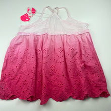Load image into Gallery viewer, Girls Pavement, pink broderie cotton summer top, NEW, size 10,  