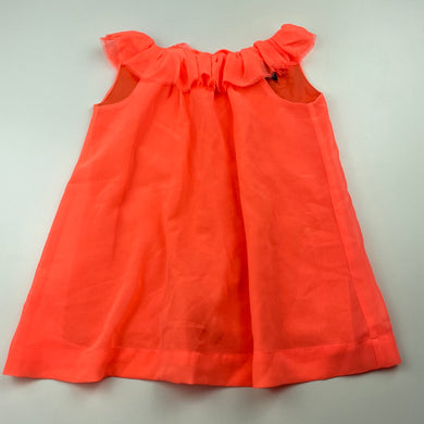 Girls Bardot Junior, cotton lined lightweight party dress, FUC, size 0, L: 40cm