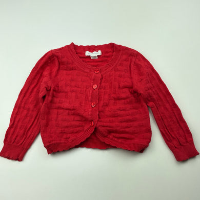 Girls Pumpkin Patch, lightweight knitted cotton cardigan, EUC, size 1,  